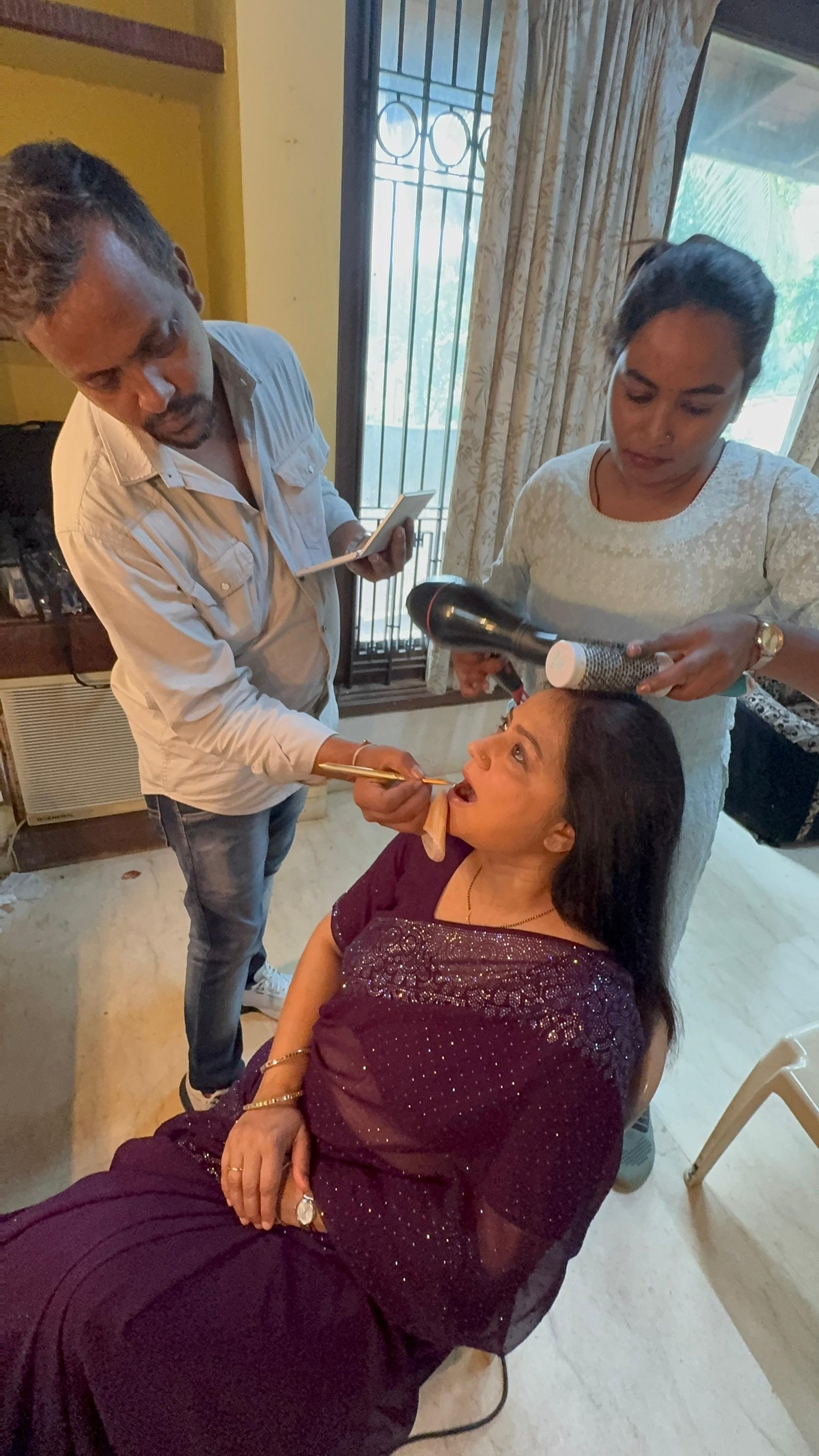 Makeup chair — behind-the-scenes craft